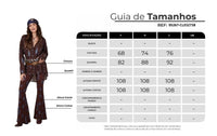 Dark Brown Flare Trousers with Cashmere Print Yacamim A33