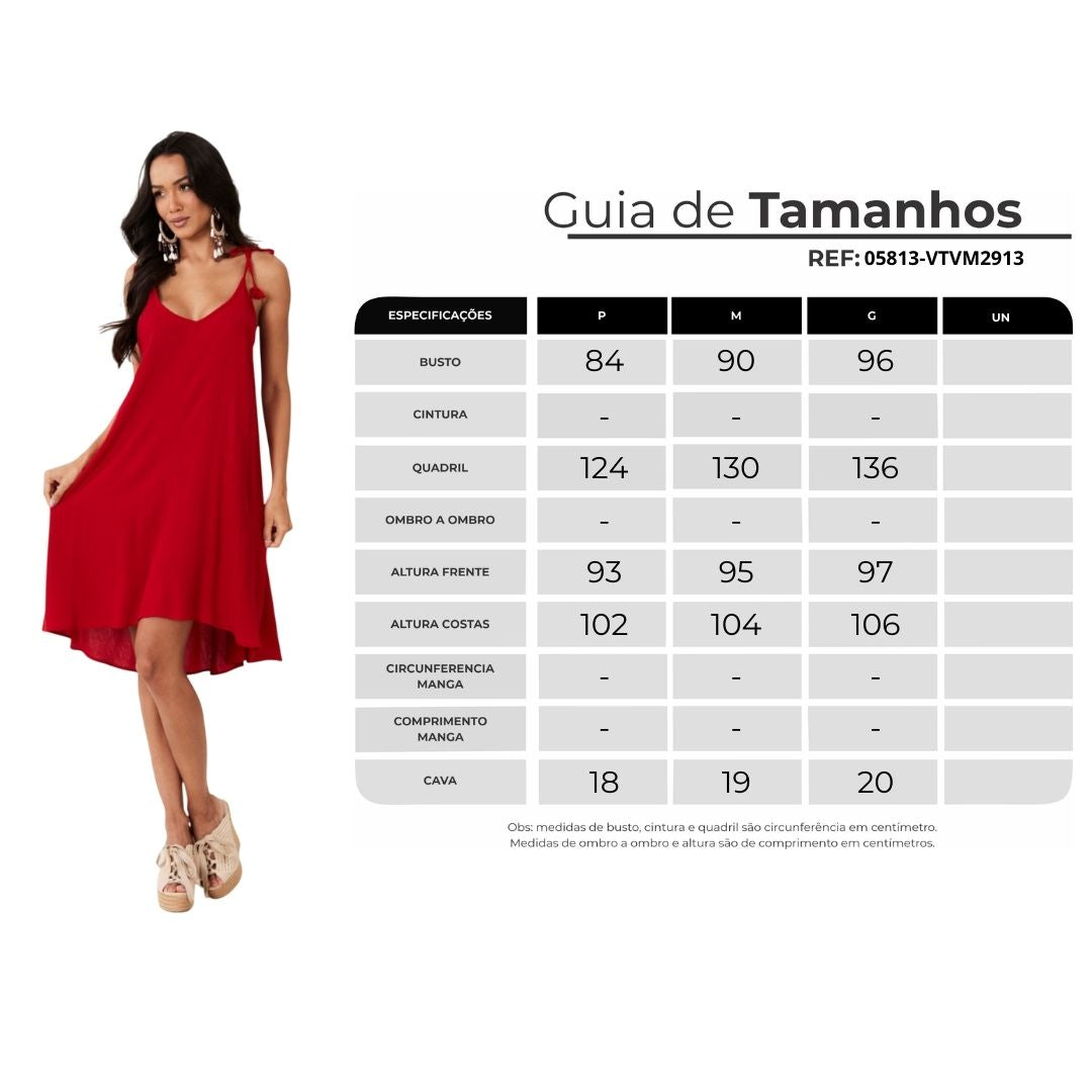 Yacamim Red Short Dress with Tie Straps E1