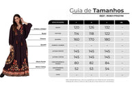 Dark Brown Long Dress with Cashmere Print Yacamim E23