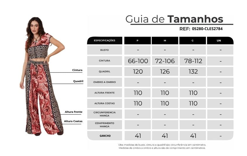 Yacamim A26 Paisley Print Wide-Leg Pants