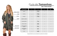Vestido Curto Com Mangas Bufantes Verde Estampa Indiana Yacamim D2