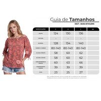 Bata Ciganinha 100% Algodão Paraty Rosa Estampado Yacamim B28
