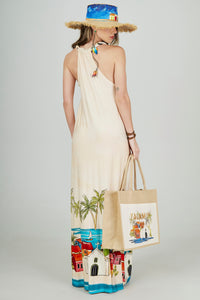 Trancoso Long Beige Dress Bahêa Yacamim Collection Q6