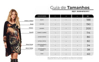 Yacamim S6 Black Tiger Exclusive Print Wide Tunic with Rhinestones