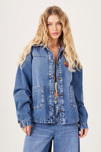 Our Lady of Guadalupe Blue Denim Jacket Yacamim 07/8/9 mex