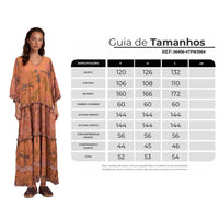 Vestido Longo Laranja Escuro Patchwork Yacamim E20