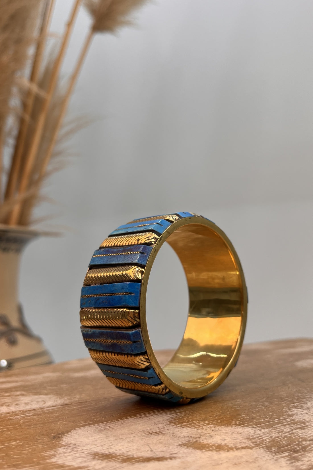Yacamim Metal Bracelet with Blue Details #272