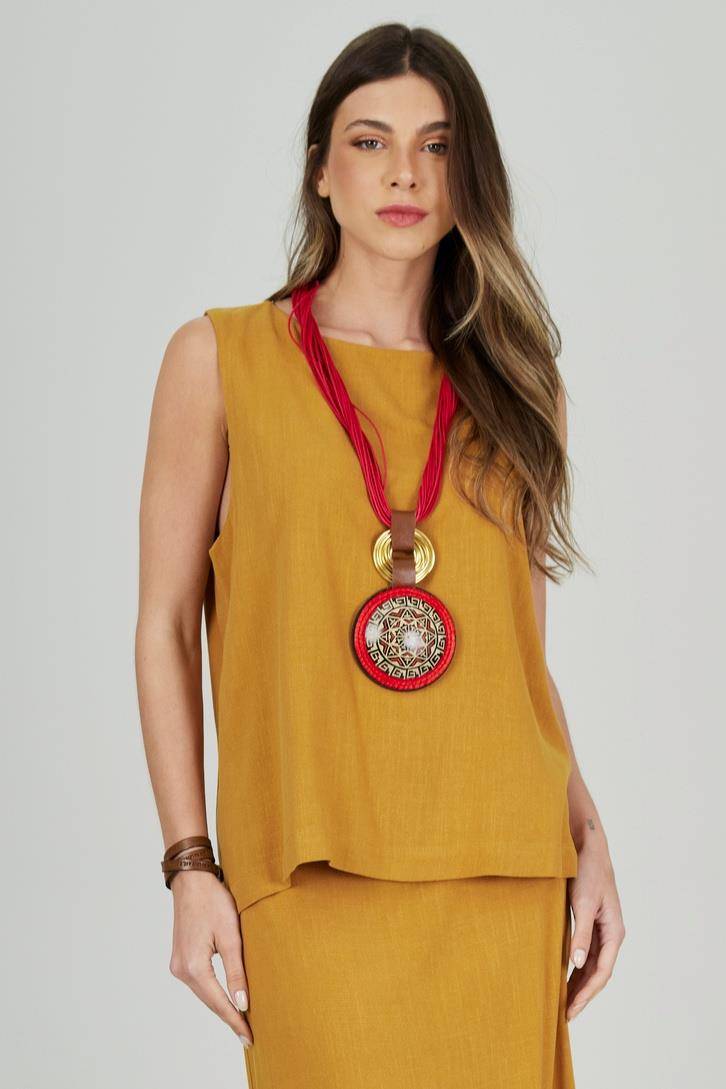 Mustard Yellow Yacamim Classic Tank Top A12