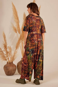 Yacamim Digital Batik Print Harem Jumpsuit