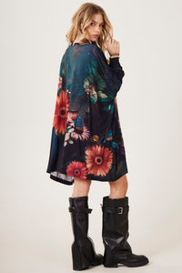 Loose Blouse with Embellishments and Exclusive Yacamim Elephant Print S5
