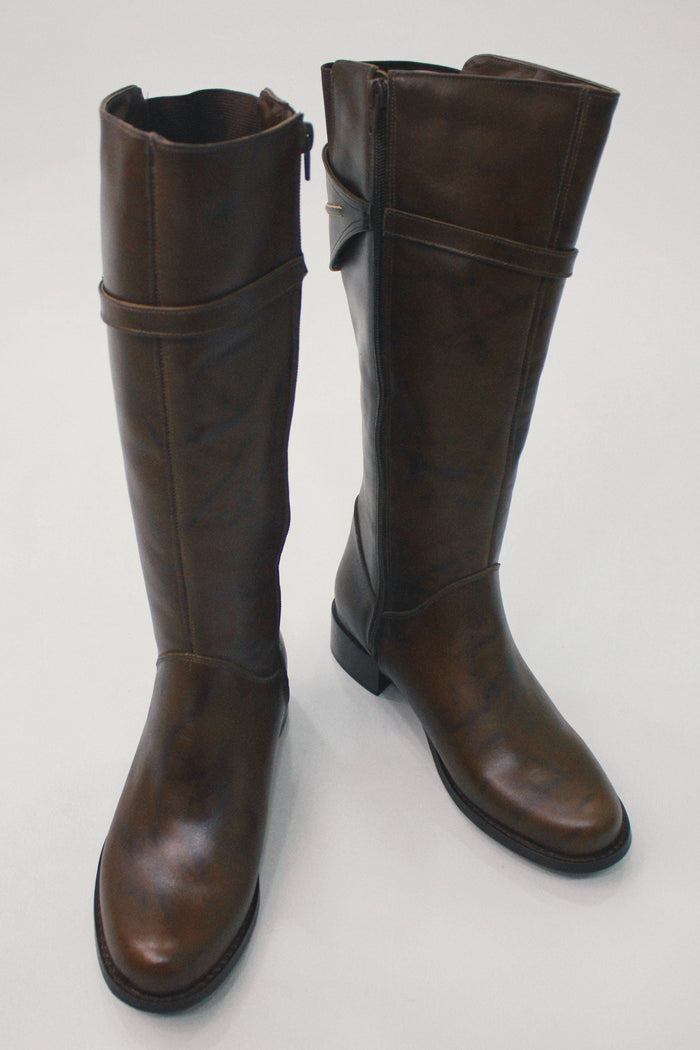 Yacamim #469 Firenze Coffee Long Leather Boot
