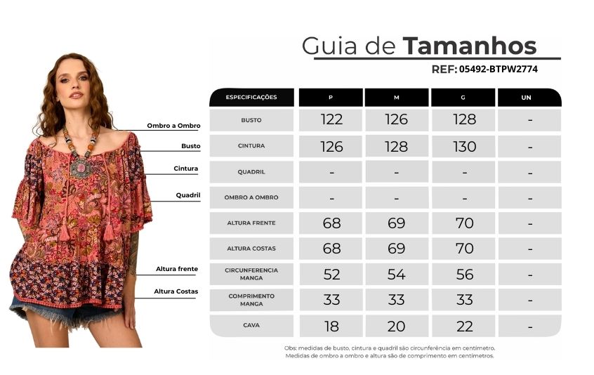 Bata Ampla Rosa Estampado Patchwork Paisley Yacamim B25