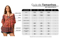Bata Ampla Rosa Estampado Patchwork Paisley Yacamim B25