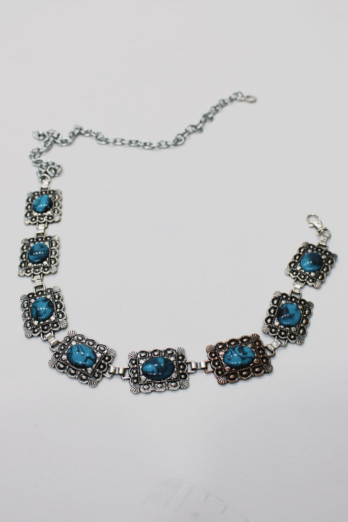 Yacamim Metal Belt with Stones #698