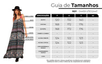 Yacamim C3 Basic Black Cashmere Print Long Dress with Tie Straps