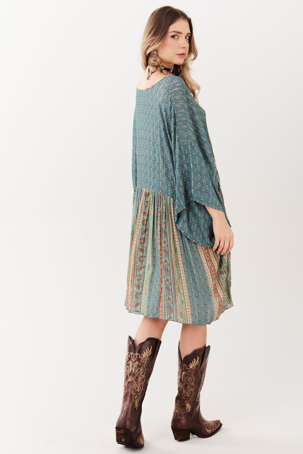 Yacamim E24 Short Dress with Long Sleeves