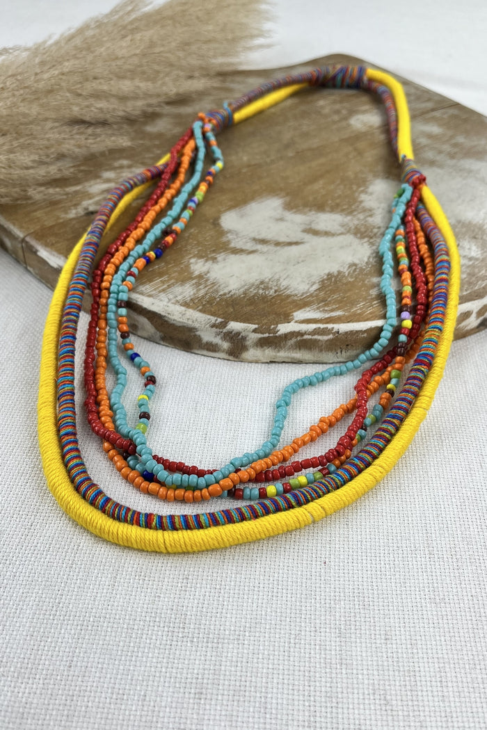 Handmade Colorful Rope Necklace Yacamim #251