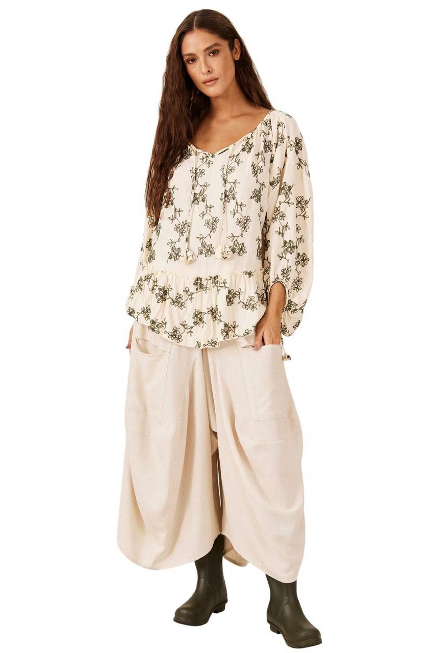 Yacamim H9 Beige Sarouel Culottes