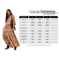Long Dress with Lace Details Beige Paisley Print Yacamim C30