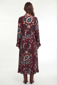 Yacamim Burgundy Long Dress E14