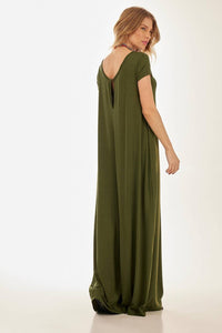 Yacamim Military Green Sarouel Wide-Leg Jumpsuit