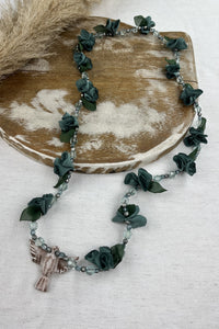 Yacamim Green Flowers Holy Spirit Necklace #143