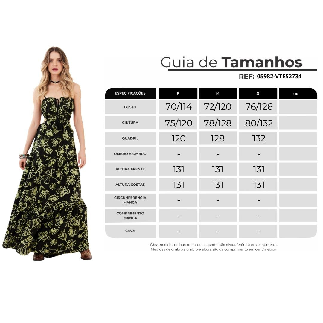 Yacamim Black and Green Printed Long Dress C15