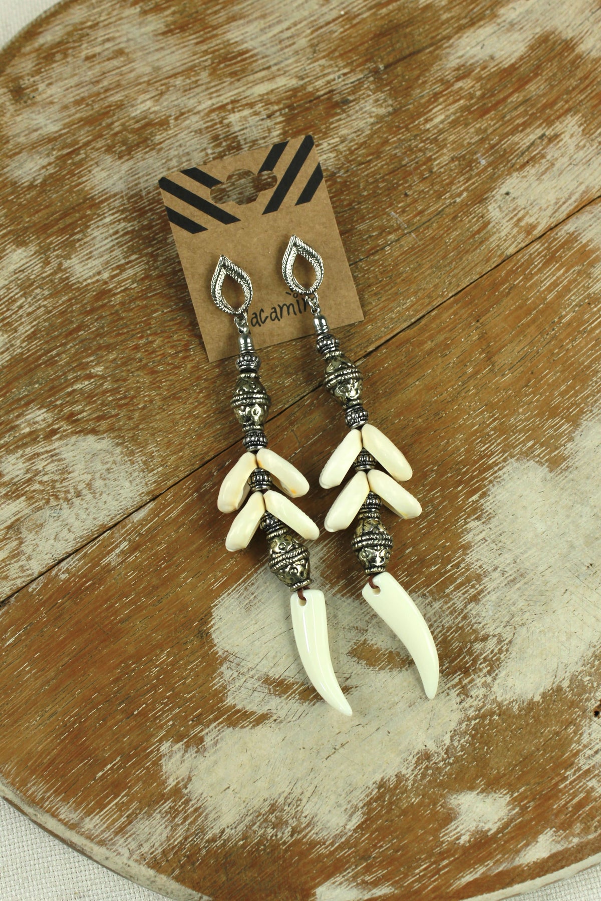 Handmade Seashell Earrings Yacamim #341