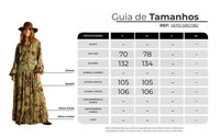 Yacamim A29 Printed Green Linen Long Skirt with Ruffles
