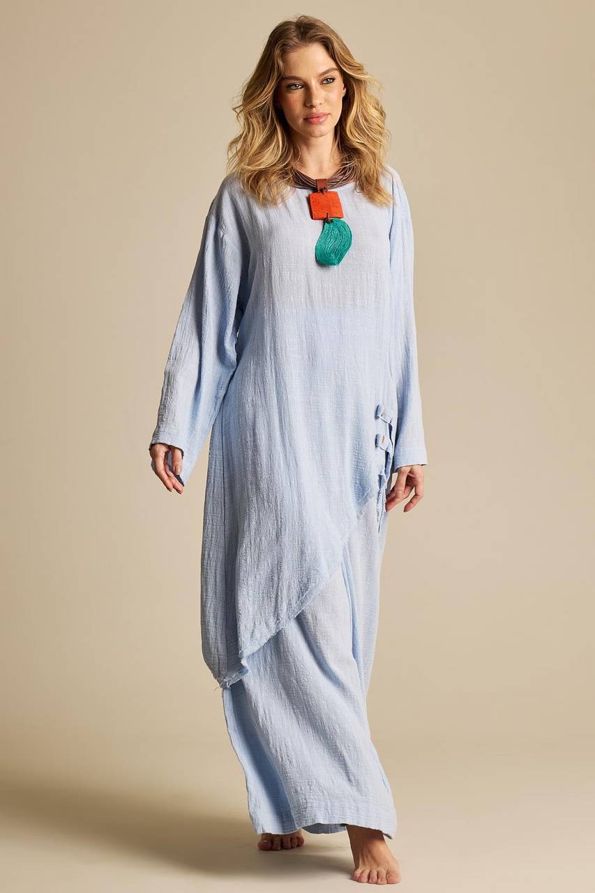 Yacamim Light Blue Palazzo Pants A30