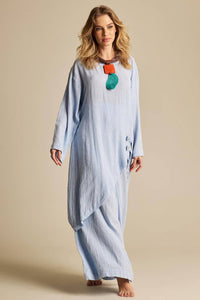 Yacamim Light Blue Palazzo Pants A30