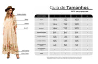Long Printed Beige Dress with Lace Detail at the Neckline Yacamim
