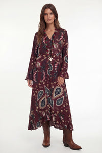 Yacamim Burgundy Long Dress E14