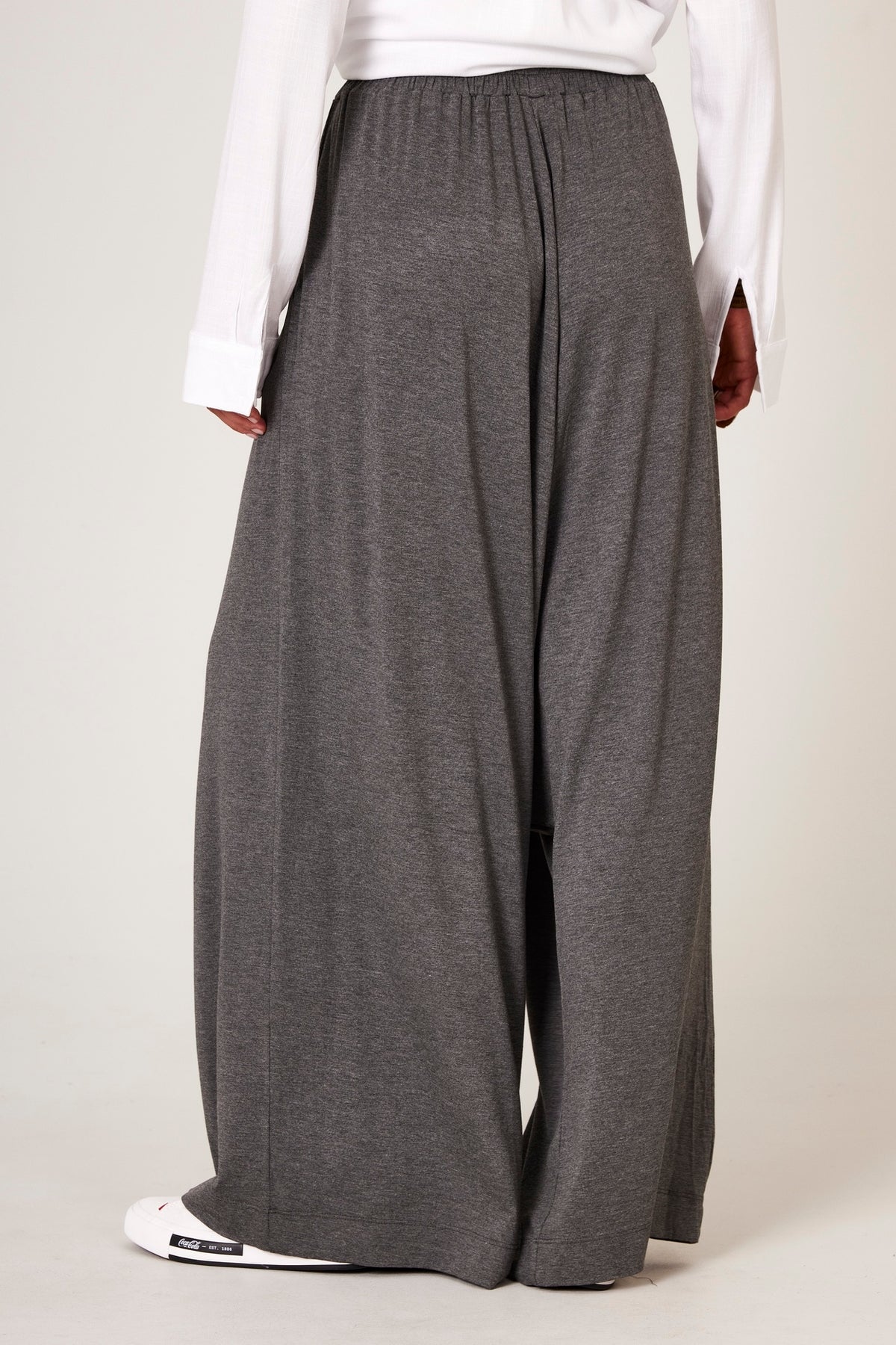 Yacamim H4 Dark Gray Plain Knit Harem Pants