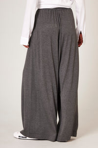 Yacamim H4 Dark Gray Plain Knit Harem Pants