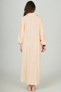 Yacamim L4 Striped Orange Long Loose Shirt