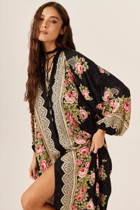 Yacamim Long Black Printed Shirt L5