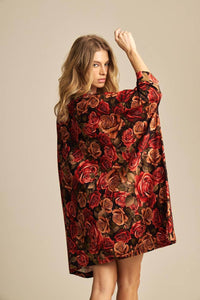 Loose Extended Tunic with Virgin Mary Print Yacamim B12