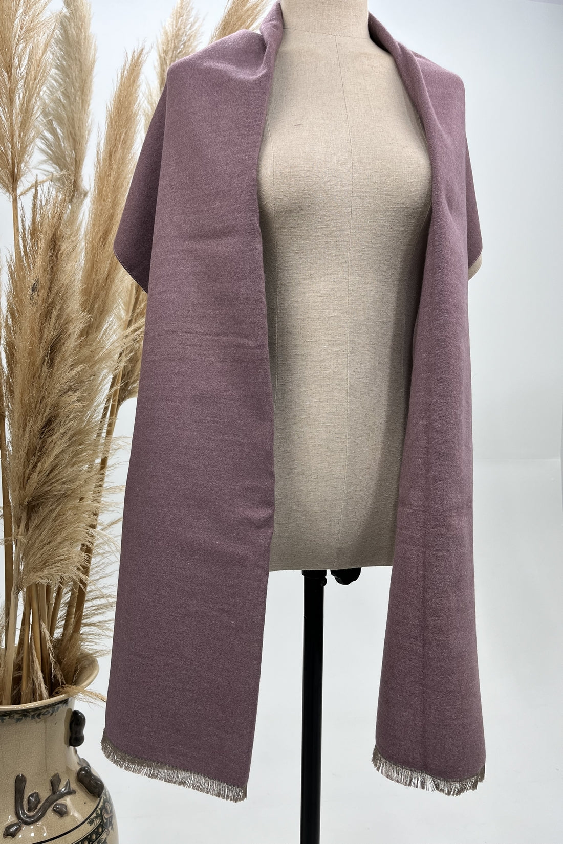 Yacamim Double-Sided Plain Cashmere Scarf #260