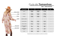 Chemise Longo Amplo Rosé Estampado Yacamim P8