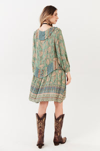 Short Dress with Lurex Long Sleeves Yacamim D14