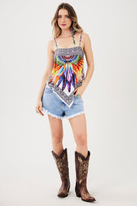 Cropped Scarf Off-White Yacamim Exclusive Print I5