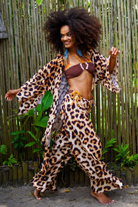 Yacamim Animal Print Palazzo Pants I6