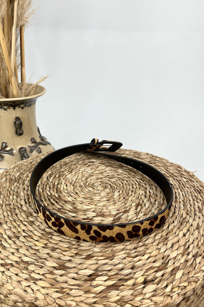 Yacamim Faux Fur Animal Print Belt #7