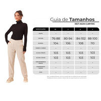 Calça Reta De Viscolinho Com Bolsos Bege Yacamim T5