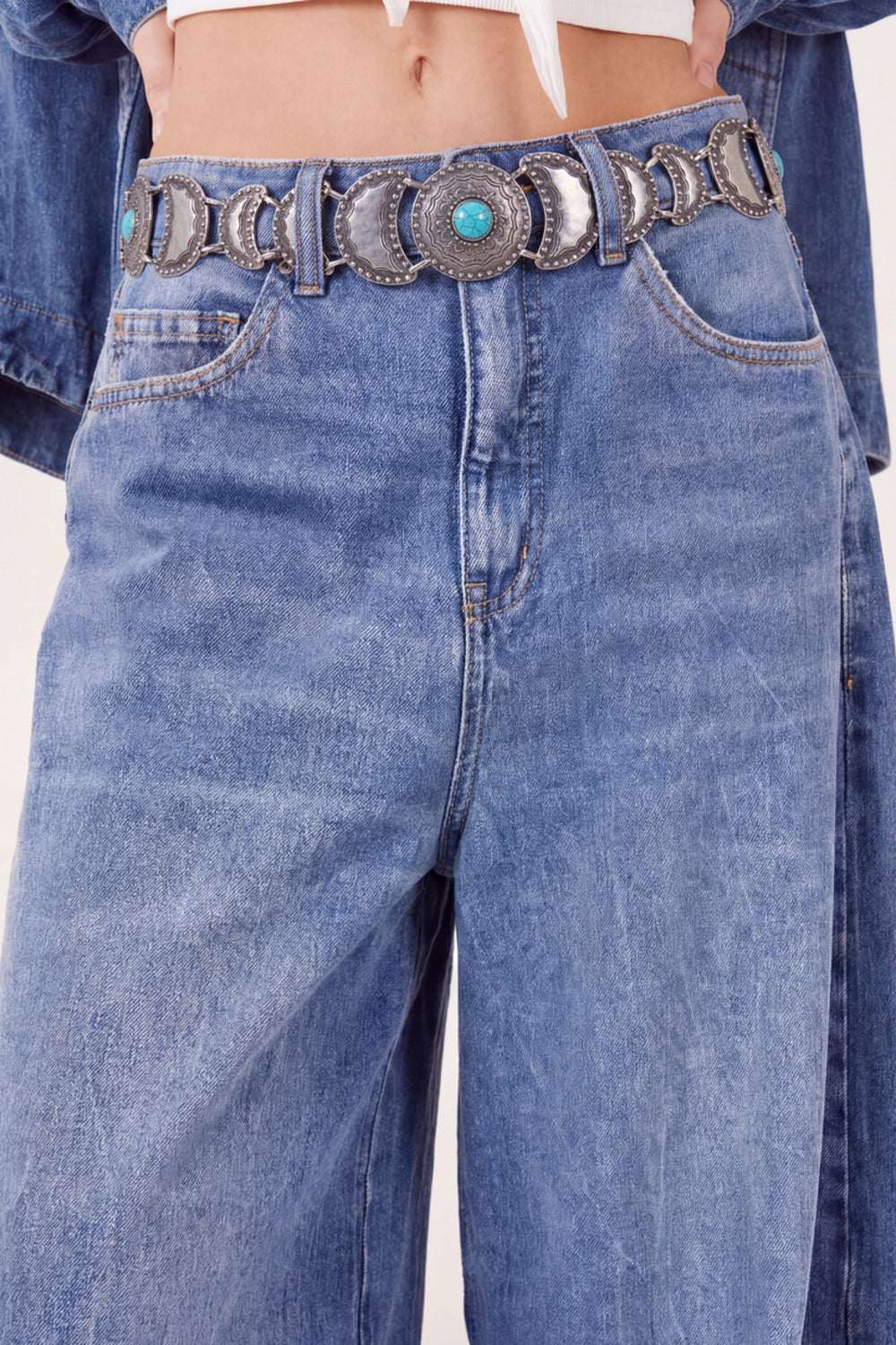 Maxi Metal Belt with Yacamim Stone #948
