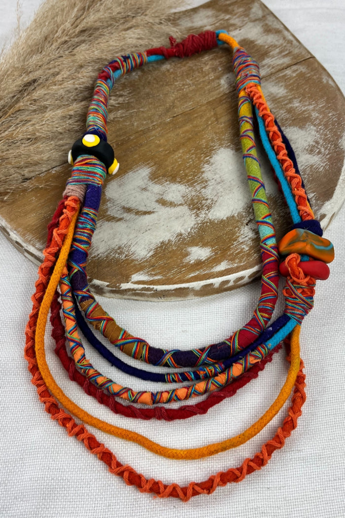 Handmade Colorful Rope Necklace Yacamim #114