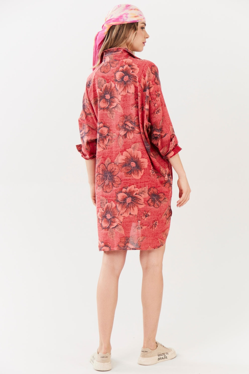 Pink Printed Yacamim Ouro Preto 100% Cotton Chemise R2