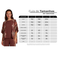 Bata Ampla Marrom Estampada Coleção Peru Yacamim L8