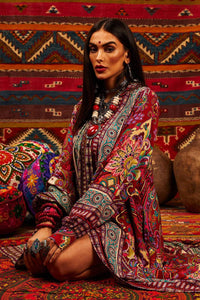 Yacamim Long Shirt with Puffy Sleeves and Paisley Print